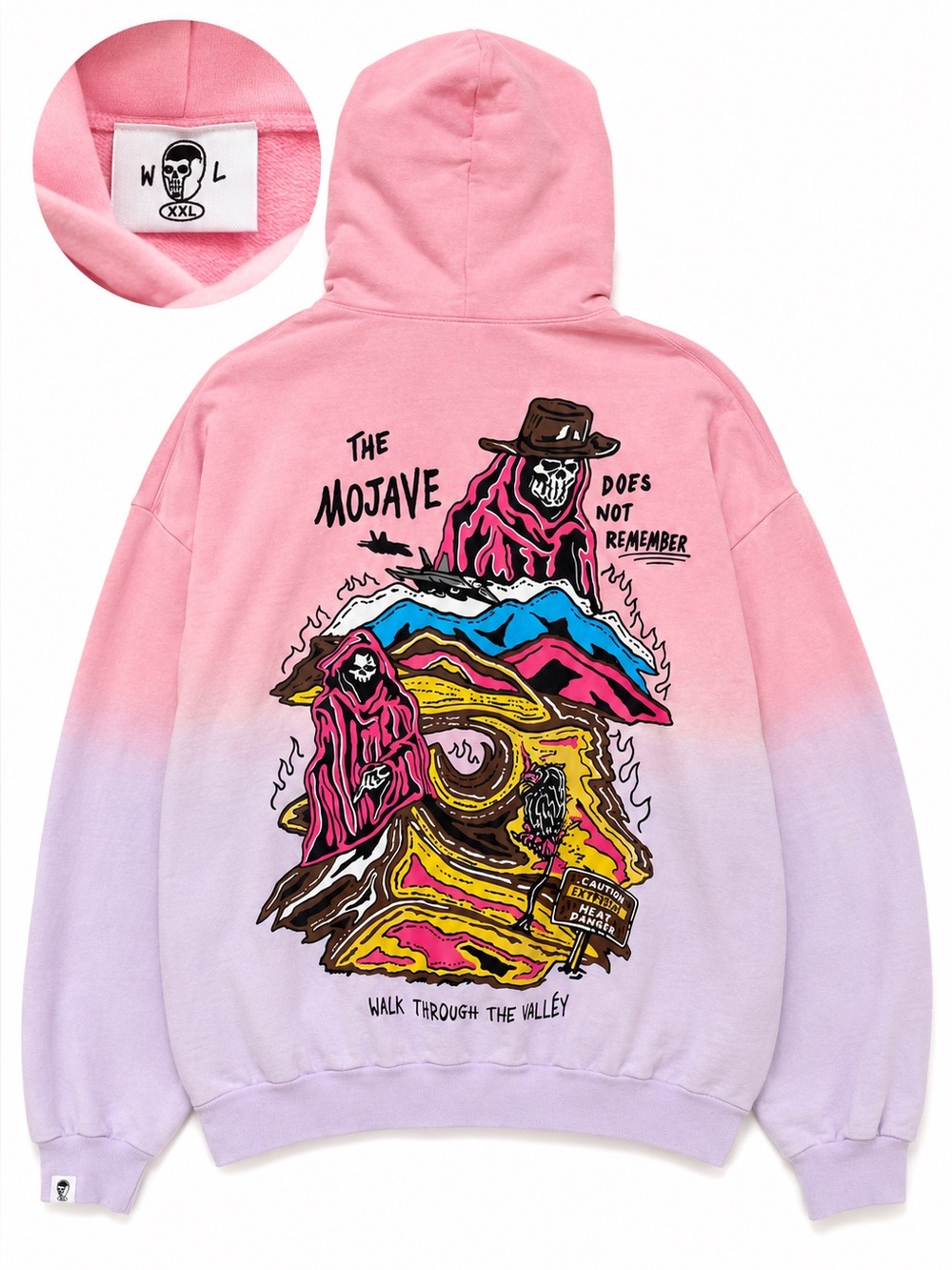 Warren Lotas Death Valley Hoodie XXL Pink Purple Ombre XXL